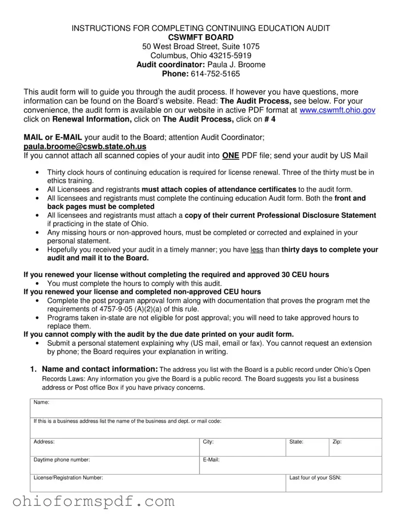Blank Cswmft Ohio Gov Template