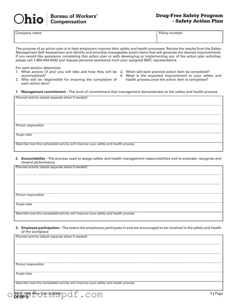 Blank Ohio Dfsp 5 Template