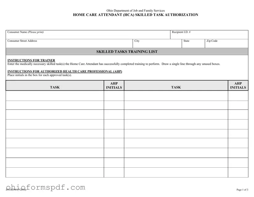 Blank Ohio Jfs 02390 Template