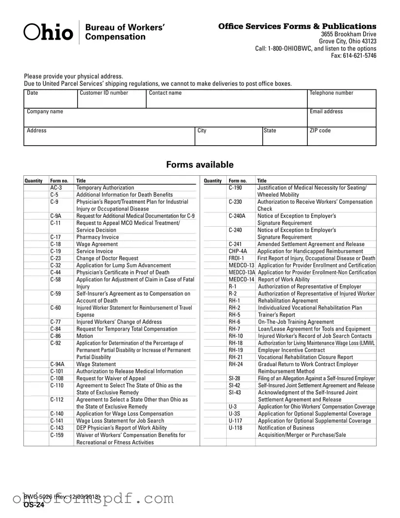 Blank Ohio Os 24 Template