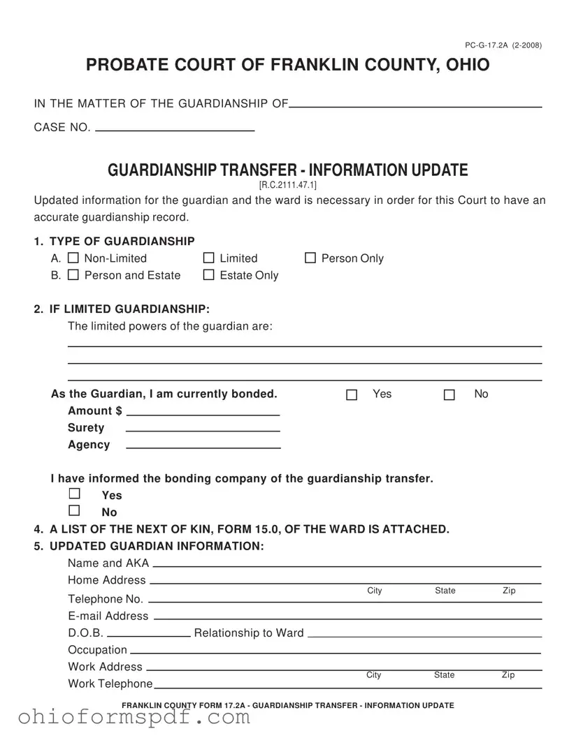 Blank Ohio Pc G 17 2A Template
