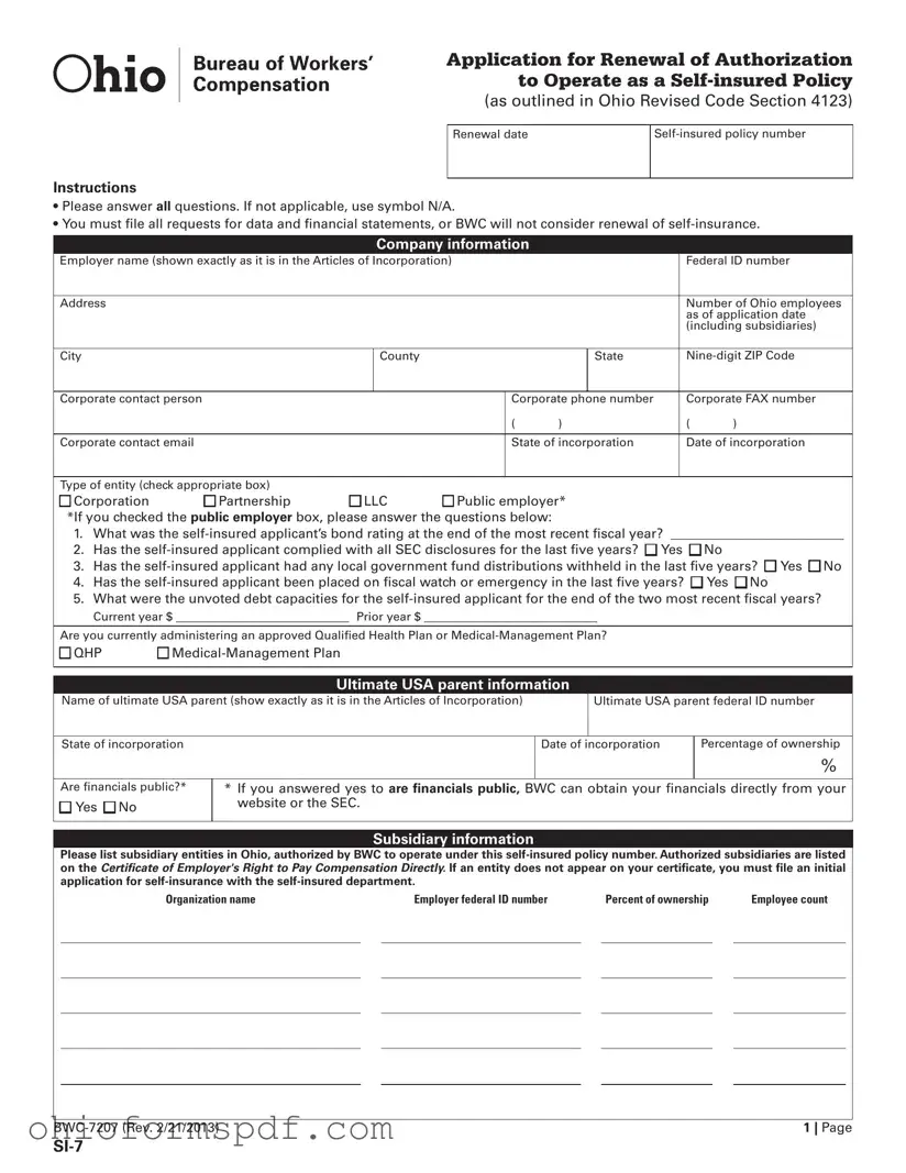 Blank Ohio Si 7 Template