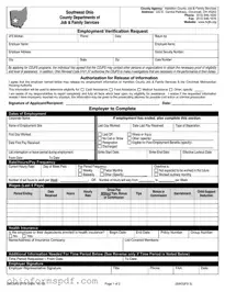 Blank Job And Family Services Hamilton Ohio Template