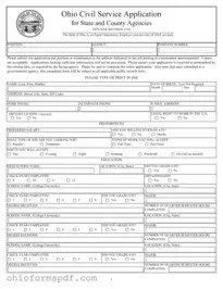 Blank Ohio Civil Service Template