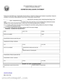 Blank Ohio Department Of Public Safety Template