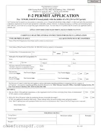 Blank Ohio F 2 Permit Template