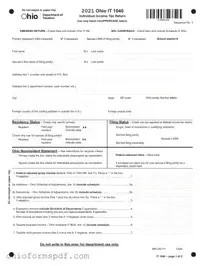 Blank Ohio It 1040 Template
