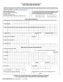 Blank Ohio New Hire Reporting Template