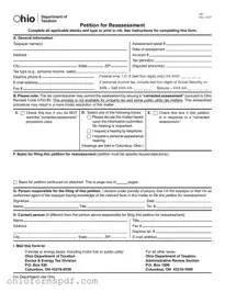 Blank Ohio Petition For Reassessment Template