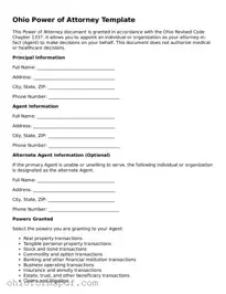 Blank Ohio Power of Attorney Form
