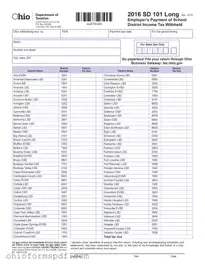 Blank Ohio Sd 101 Template