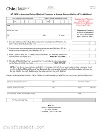 Blank Ohio Sd 141X Template