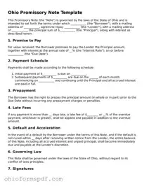 Blank Ohio Promissory Note Form