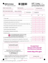 Blank Ohio Ust 1 Template