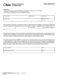 Blank Wage Agreement Ohio Template
